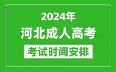 2024年河北成人高考時(shí)間安排具體時(shí)間表